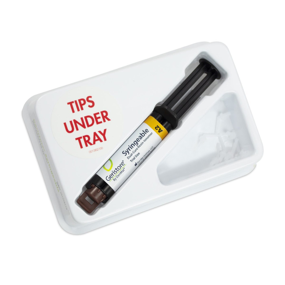 DenMat Geristore Dual-Cure Resin Ionomer Dental Restorative - Syringeable, Shade A2
