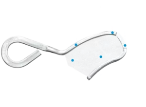 Quad-Tray Posterior Product Features: Low Sidewalls, Rounded Distal Ends, Low Profile Distal Bar, Customizable Wide Arch, Ultra-Lock Mesh