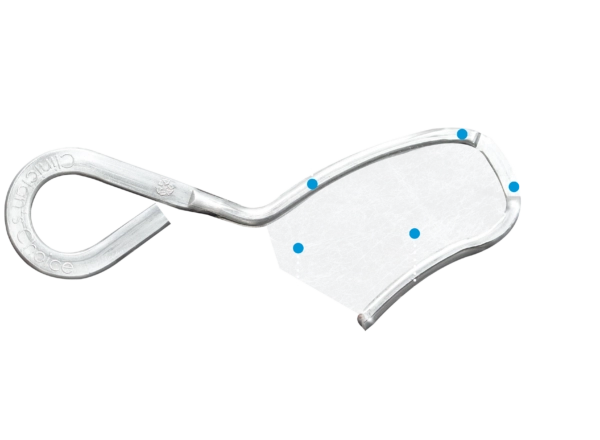 Quad-Tray Posterior Product Features: Low Sidewalls, Rounded Distal Ends, Low Profile Distal Bar, Customizable Wide Arch, Ultra-Lock Mesh