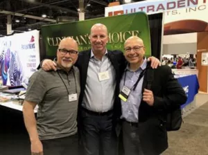 Clinician's Choice tradeshow photo, Peter Jordan, Bob Margeas, MArcos Vargas